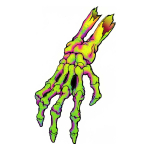 Rozanna's Violins Guitar Decal Neon Skeleton Hand - Aanbieding, op = op