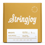 Stringjoy BB1050 Brights 80/20 Bronzen Akoestische Gitaarsnaren (10-50) Extra Light