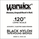 Warwick 34120 LOS Black Nylon Tapewound Losse Akoestische / Elektrische Bassnaar .120