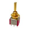 Allparts EP-0080-002 DPDT Miniswitch 3-Standenschakelaar On-On-On Goud