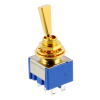 Allparts EP-0081-002 DPDT Miniswitch 2-Standenschakelaar On-On Goud