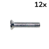 Boston PS-01-C Element Schroef 2.6x12mm Chroom (12 Stuks)