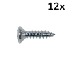 Boston TS-01-C Slagplaat Schroeven 3x12mm Chroom (12 Stuks)