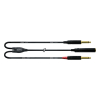 Cordial CFY0.3KPP Y-Adapterkabel Splitkabel Stereo Jack Female naar 2x Jack Male 30cm