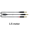 Cordial CFY1.5VPP Y-Adapterkabel Splitkabel Stereo Jack naar 2x Mono Jack 1.5 Meter