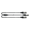 Cordial CFY0.3MFF Y-Adapterkabel Splitkabel XLR Male naar 2x XLR Female 30cm