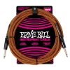 Ernie Ball 6468 Gevlochten Gitaarkabel Pumpkin Pie 3 Meter