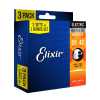 Elixir 16540 (3 sets 12002) Nanoweb Snaren voor Elektrische Gitaar (9-42) 3-Pack