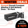 Duracell Procell Constant Alkaline 9 Volt Batterij Doos / 10-Pack