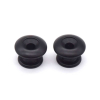 AxLabs KD2E1007SB Small Strap Buttons Rounded Top Satin Black (Set van 2)
