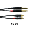 Cordial CFU0.6PC Audio Verloopkabel Stereo RCA Male naar Jack Male 60cm
