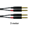 Cordial CFU3PP Audio Signaalkabel 2x Jack Male naar 2x Jack Male 3 Meter