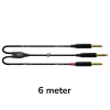 Cordial CFY6VPP Y-Adapterkabel Splitkabel Stereo Jack naar 2x Mono Jack 6 Meter