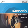 D'Addario EJ11-3D Bronze Westernsnaren (12-53) 3-Pack