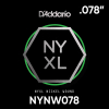 D'Addario NYNW078 NYXL Nickel Wound Elektrische Losse Snaar .078