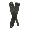 D'Addario 25BL00 Basic Classic Leather Guitar Strap Lederen Gitaarband Zwart