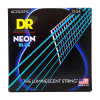 DR Strings NBA-12 Neon Blue Akoestische Snaren (12-54), K3 Coating