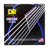 DR Strings NWA-12 Neon Wit Akoestische Snaren (12-54), K3 Coating