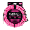 Ernie Ball 6083 Gevlochten Gitaarkabel Neon Roze 5.5 Meter