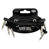 Ernie Ball 6443 Flex Patch Cables Patchkabel Zwart 7.5cm 3-Pack