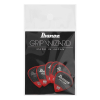 Ibanez PPA16HSG-RD Grip Wizard Sand Grip 1.0mm Jazz Plectrum 6-Pack - Rood