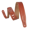 Levy's M26GF-TAN Staple Series Lederen Gitaarband Lichtbruin