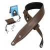 Levy's PC17LX-DBR Garment Leather Lederen Gitaarband Bruin met Straplocks - Aanbieding