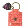 PickPouch Lederen Plectrumhoesje Sleutelhanger New York Croco Lichtroze - Aanbieding