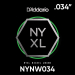 D'Addario NYNW034 NYXL Nickel Wound Elektrische Losse Snaar .034