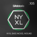 D'Addario NYXLB105 NYXL Nickel Wound Losse Bassnaar .105
