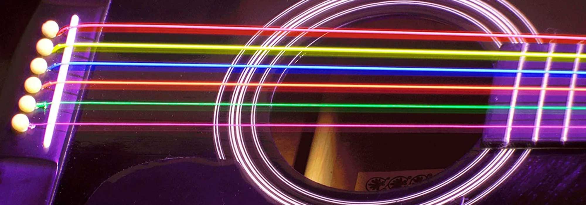 Gekleurde snaren voor akoestische/western gitaar: DR Neon Acoustic